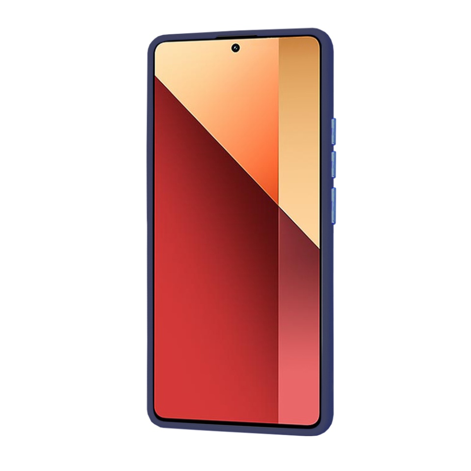 Husa pentru Xiaomi Redmi Note 13 Pro 4G / Poco M6 Pro 4G, ce Absoarbe Cele mai Aspre Socuri, Skyddar Frosted - Bleumarin - 2 | YEO