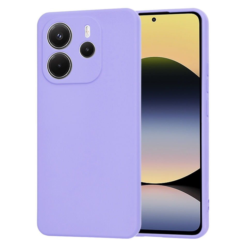 Husa pentru Xiaomi Redmi Note 14 4G (163.25 x 76.55 x 8.16mm), SKYDDAR INNOVATION, SoftElegance din Silicon Catifelat, set cu sticker, Violet