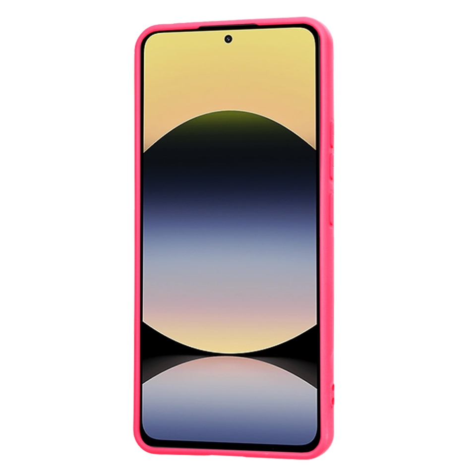 Husa pentru Xiaomi Redmi Note 14 4G (163.25 x 76.55 x 8.16mm), SKYDDAR INNOVATION, SoftElegance din Silicon Catifelat, set cu sticker, Fucsia - 1 | YEO