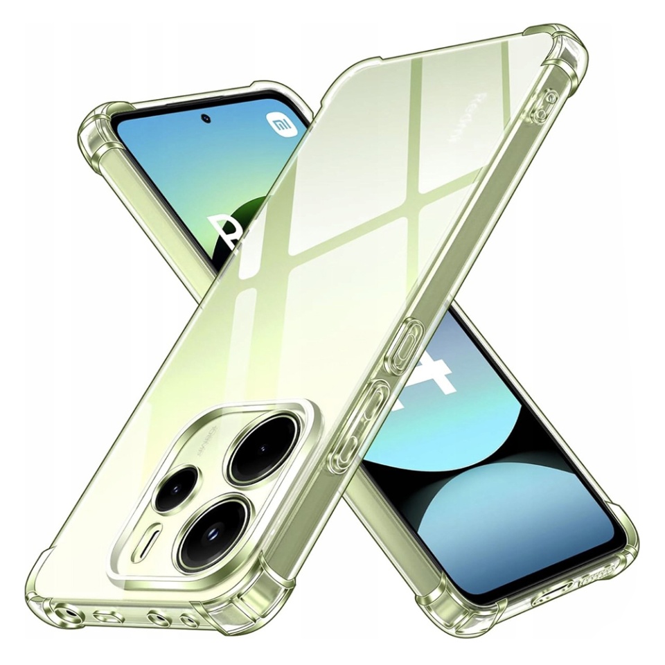Husa pentru Xiaomi Redmi Note 14 4G , SKYDDAR INNOVATION, Shockproof Clear din Silicon Slim, Transparenta, set cu sticker