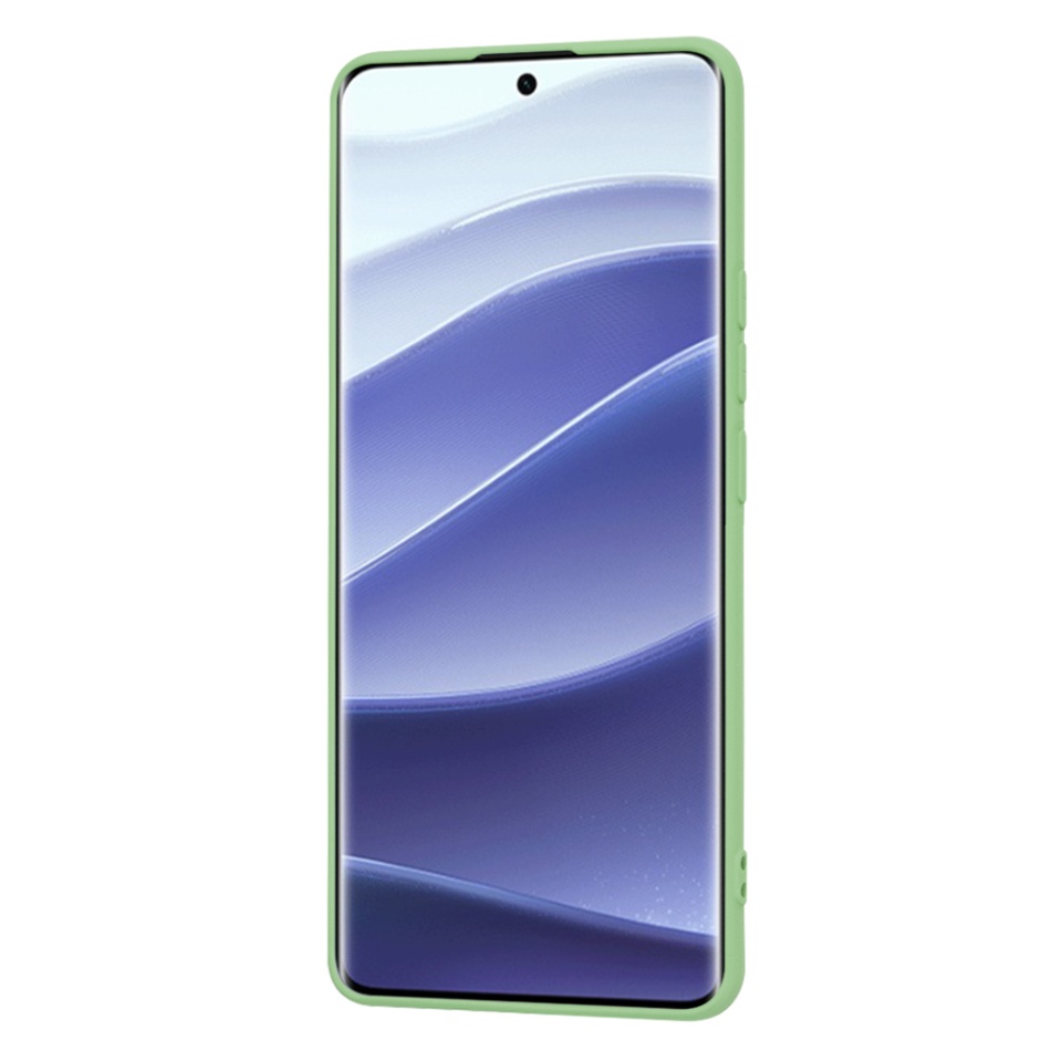 Husa pentru Xiaomi Redmi Note 14 Pro / Poco X7 din Silicon Catifelat, Protectie Premium, Skyddar SoftElegance - Verde deschis - 3 | YEO