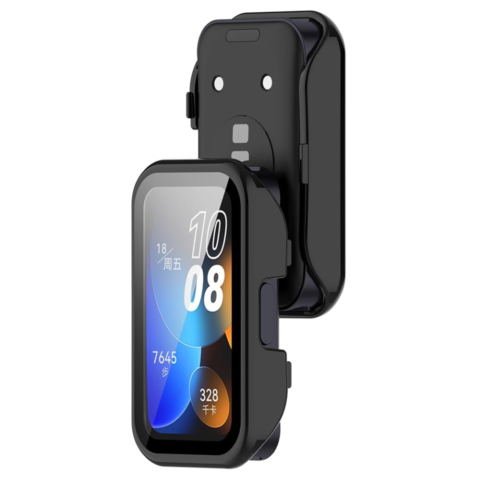 Husa Protectie 360°, Ultra-Subtire, Anti-Soc pentru A Huawei Band 8 / 9, Anti-Soc Full Screen - Negru - 3 | YEO