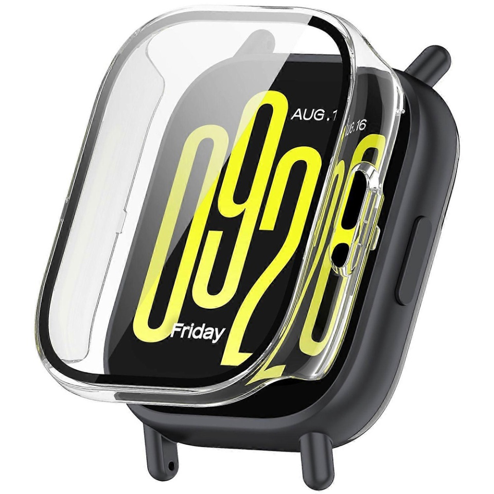 Husa protectie Smartwatch Xiaomi Redmi Watch 5 Active, SKYDDAR INNOVATION, Defense360 Pro + Screen Protector, AntiSoc, set cu sticker, Transparenta