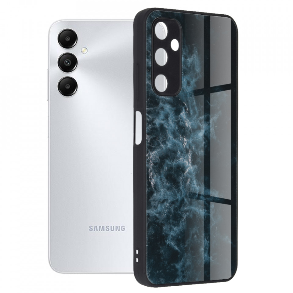 Husa Samsung Galaxy A05s cu sticla securizata, Techsuit Glaze - Blue Nebula