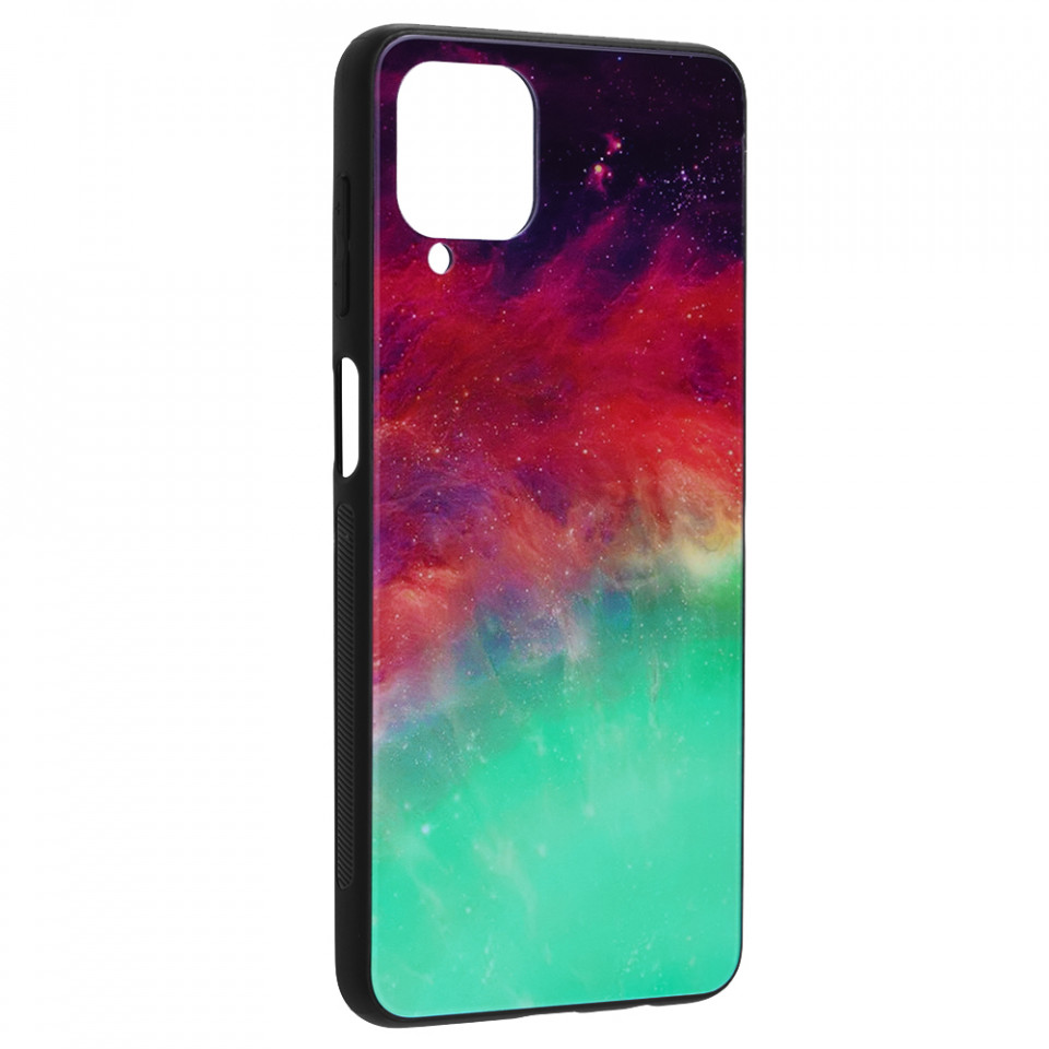 Husa Samsung Galaxy A12 cu sticla securizata, Techsuit Glaze - Fiery Ocean - 1 | YEO