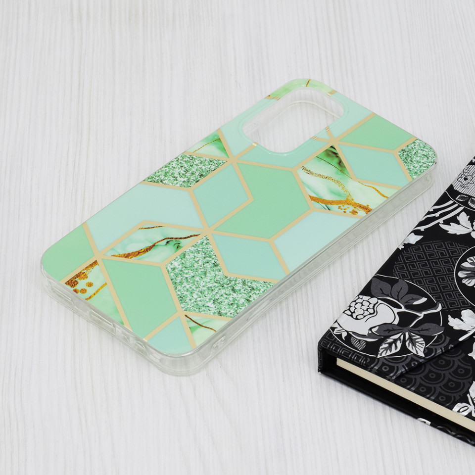 Husa Samsung Galaxy A15 4G / A15 5G Marble Series, Techsuit - Green Hex - 3 | YEO