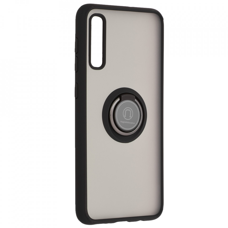 Husă Samsung Galaxy A30s / A50 / A50s SKYDDAR Glinth+ cu Inel Rotativ 360°, Compatibilitate Magnetică, Absorbție Șocuri, Design Subțire și Elegant - Negru - 2 | YEO