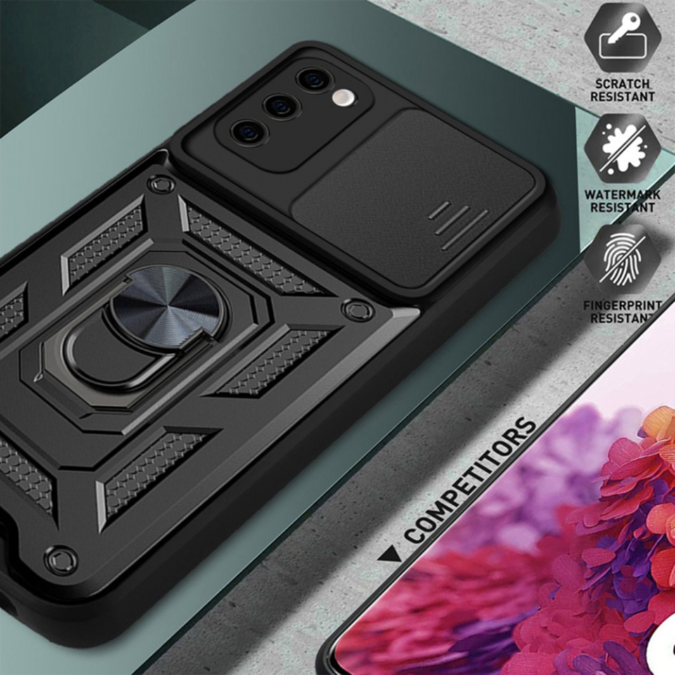 Husa Samsung Galaxy S20 FE / Galaxy S20 FE 5G cu inel magnetic si protectie camera Skyddar CamShield - Mint - 3 | YEO
