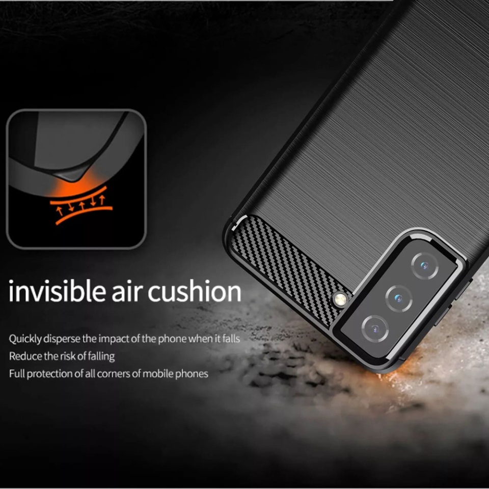Husa Samsung Galaxy S20 FE / Galaxy S20 FE 5G din silicon, Slim, cu textură Fibra Carbon - Albastru carbon - 3 | YEO