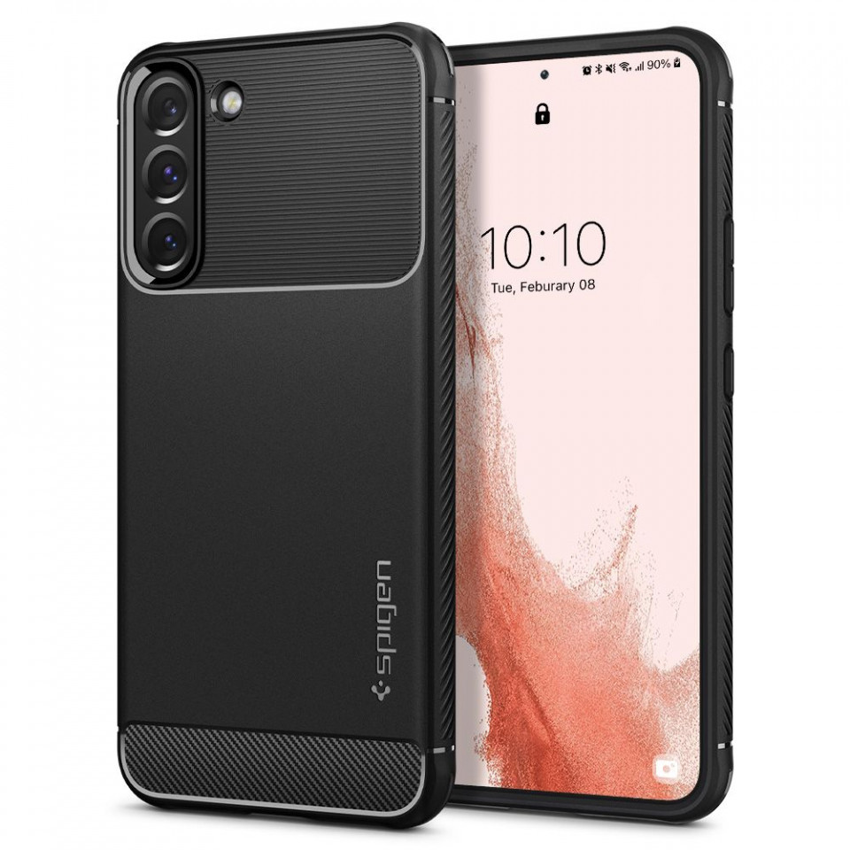 Husa Samsung Galaxy S22, Rugged Armor Spigen - Negru