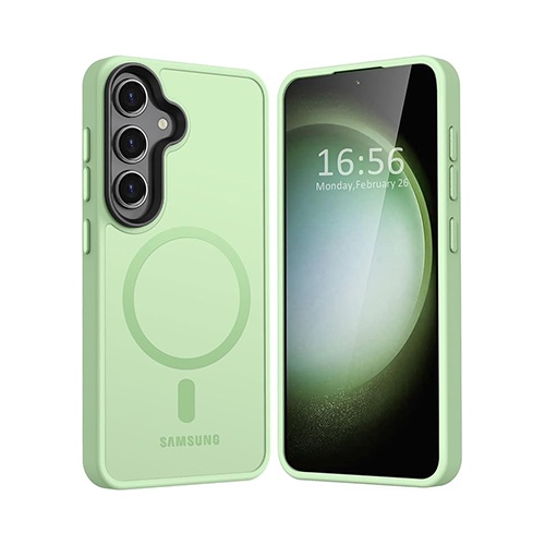 Husa Samsung Galaxy S23 Magsafe, ce absoarbe intens socurile, Skyddar Frosted - Verde deschis