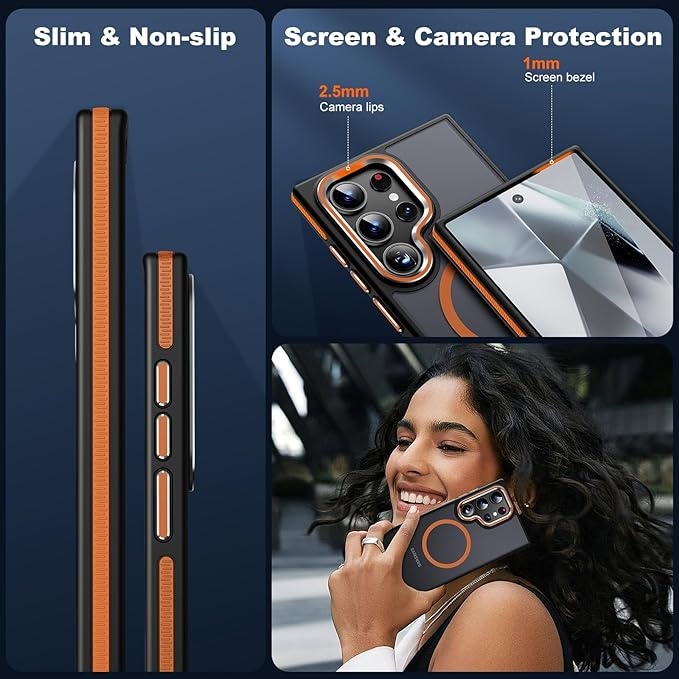 Husa Samsung Galaxy S23 Plus Magsafe, ce absoarbe intens socurile, Skyddar Frosted - Mov deschis - 1 | YEO