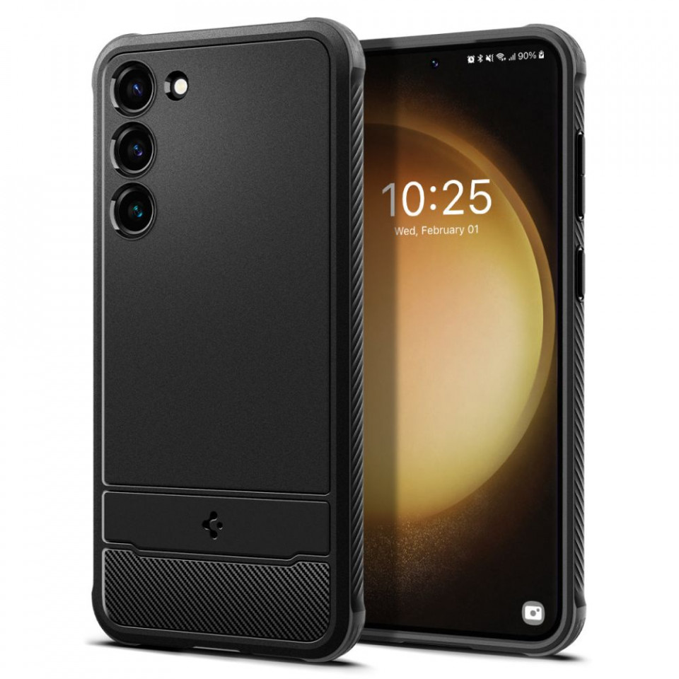 Husa Samsung Galaxy S23, Spigen Rugged Armor - Negru