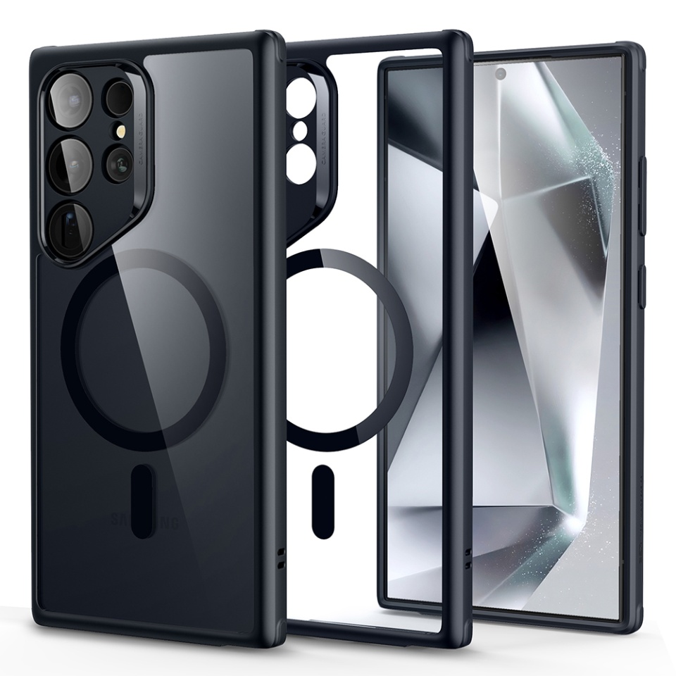 Husa Samsung Galaxy S24 Ultra, Ultra Hybrid Spigen - Negru/transparenta