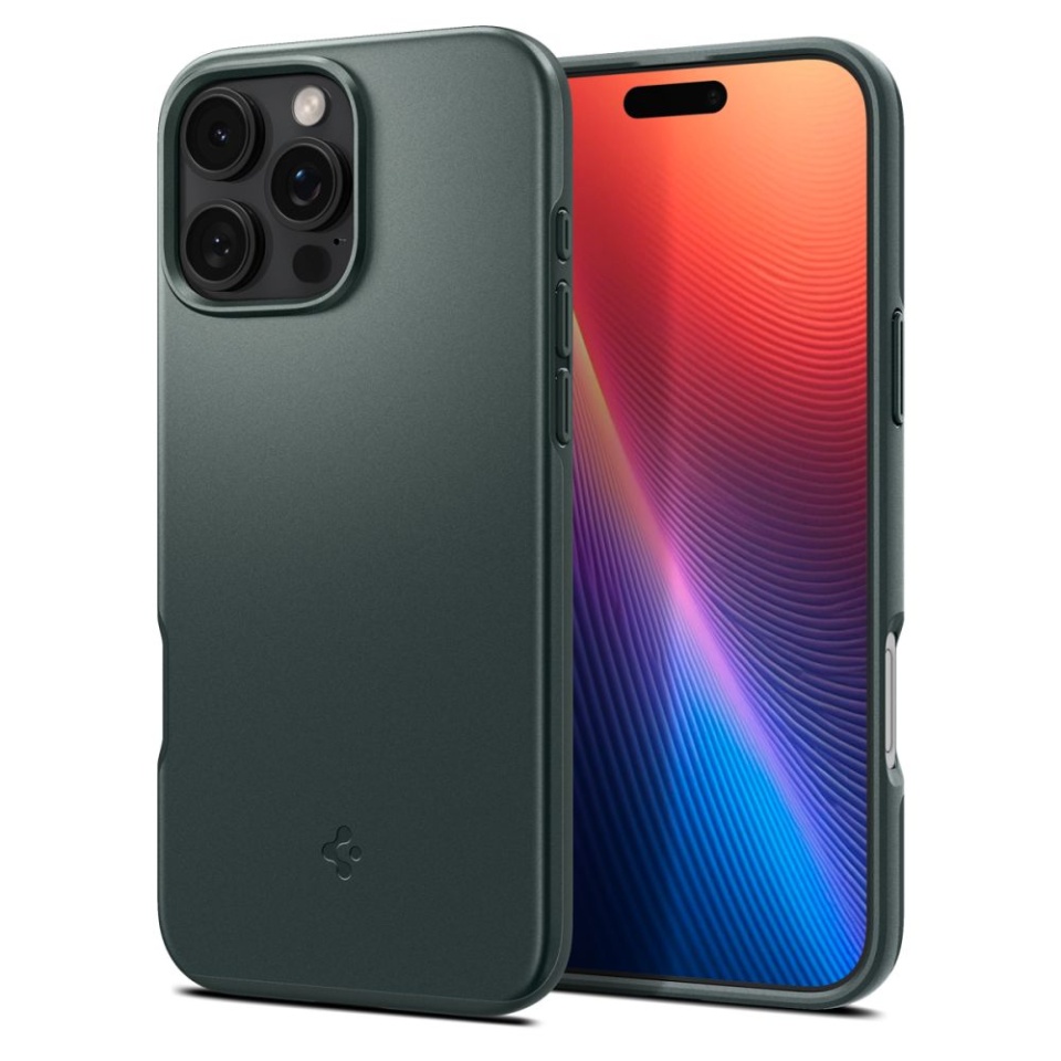 Husa slim iPhone 16 Pro Max, Spigen Thin Fit - Verde inchis