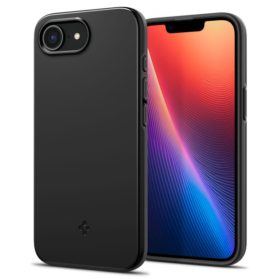 Husa slim iPhone 16e, Spigen Thin Fit - Negru - 1 | YEO