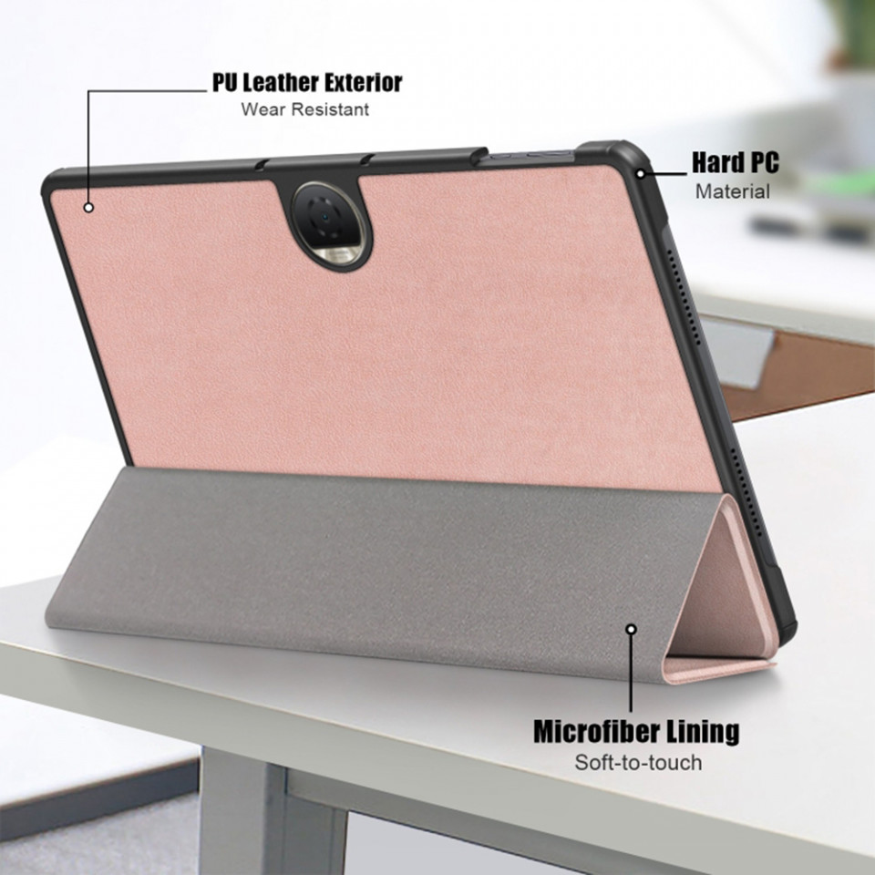 Husa tableta pentru Honor Pad 9 cu suport Multi-Unghi și functie Sleep/Wake , SKYDDAR FoldVision - Roz - 3 | YEO