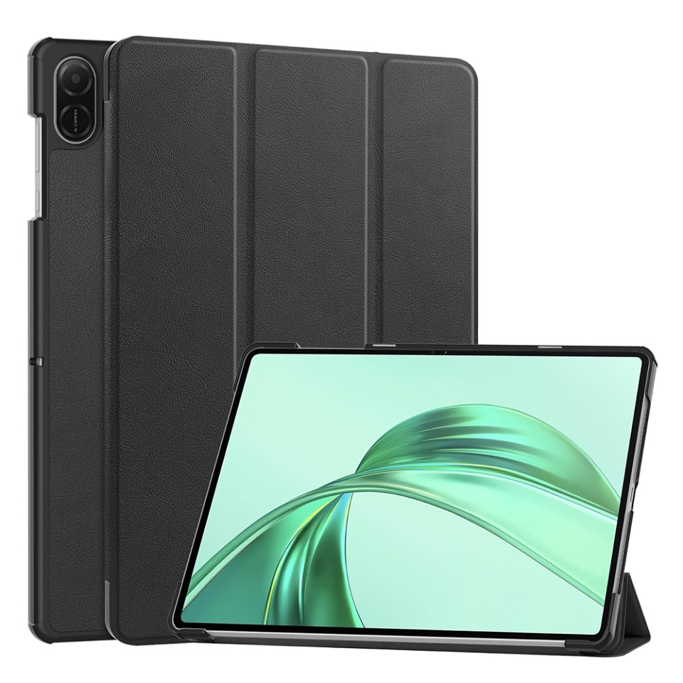 Husa tableta pentru Honor Pad X8a, SKYDDAR INNOVATION, cu suport Multi-Unghi si functie Sleep/Wake, FoldPro, Negru, set cu sticker