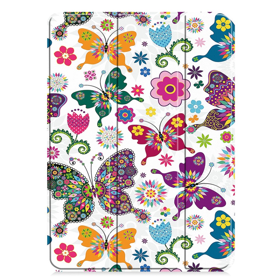 Husa tableta pentru iPad Pro 11 (2024), SKYDDAR INNOVATION, cu suport Multi-Unghi si functie Sleep/Wake, FoldPro, Butterfly, set cu sticker - 1 | YEO