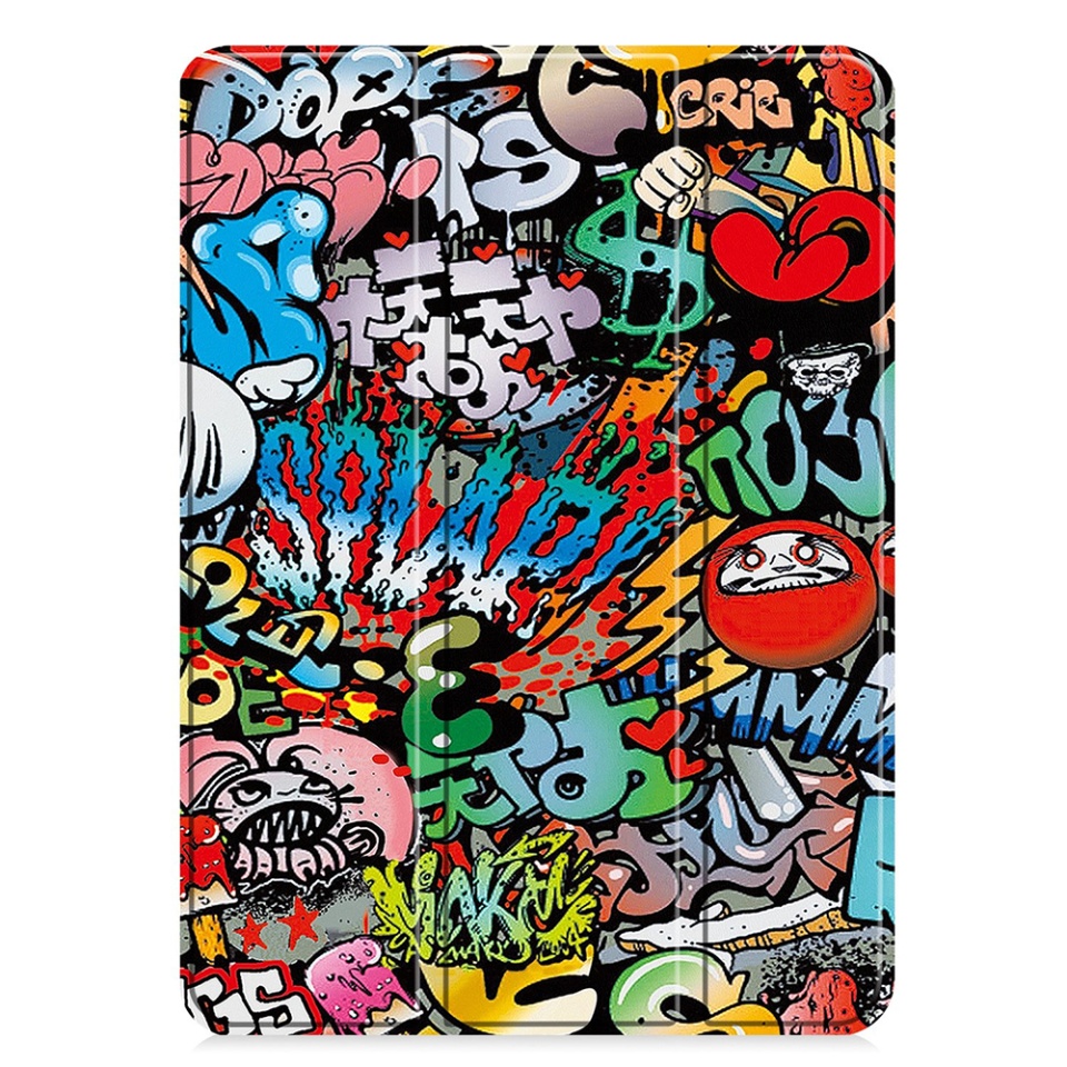 Husa tableta pentru iPad Pro 11 (2024), SKYDDAR INNOVATION, cu suport Multi-Unghi si functie Sleep/Wake, FoldPro, Urban vibe, set cu sticker - 1 | YEO