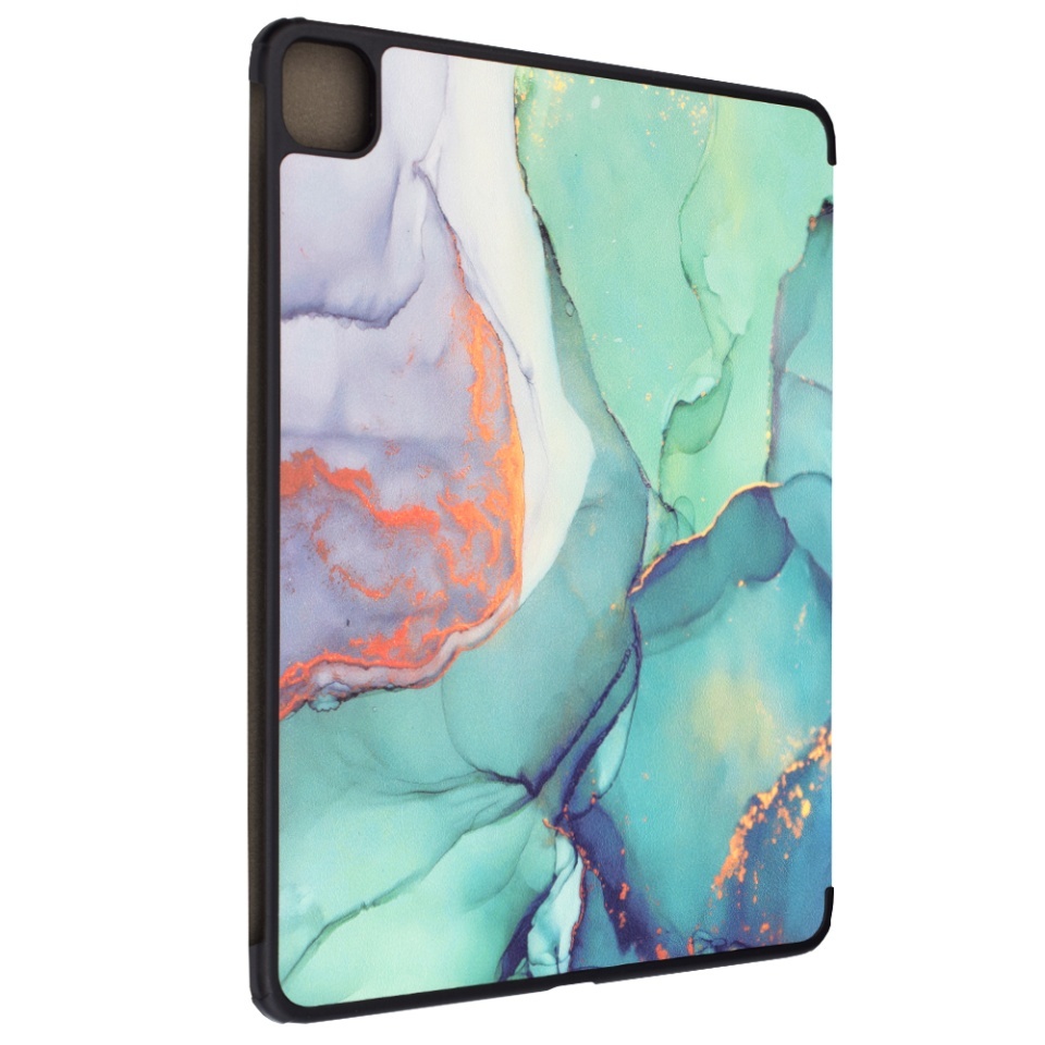 Husa tableta pentru iPad Pro 13 (2024), SKYDDAR INNOVATION, cu suport Multi-Unghi si functie Sleep/Wake, FoldPro, Green time, set cu sticker - 1 | YEO
