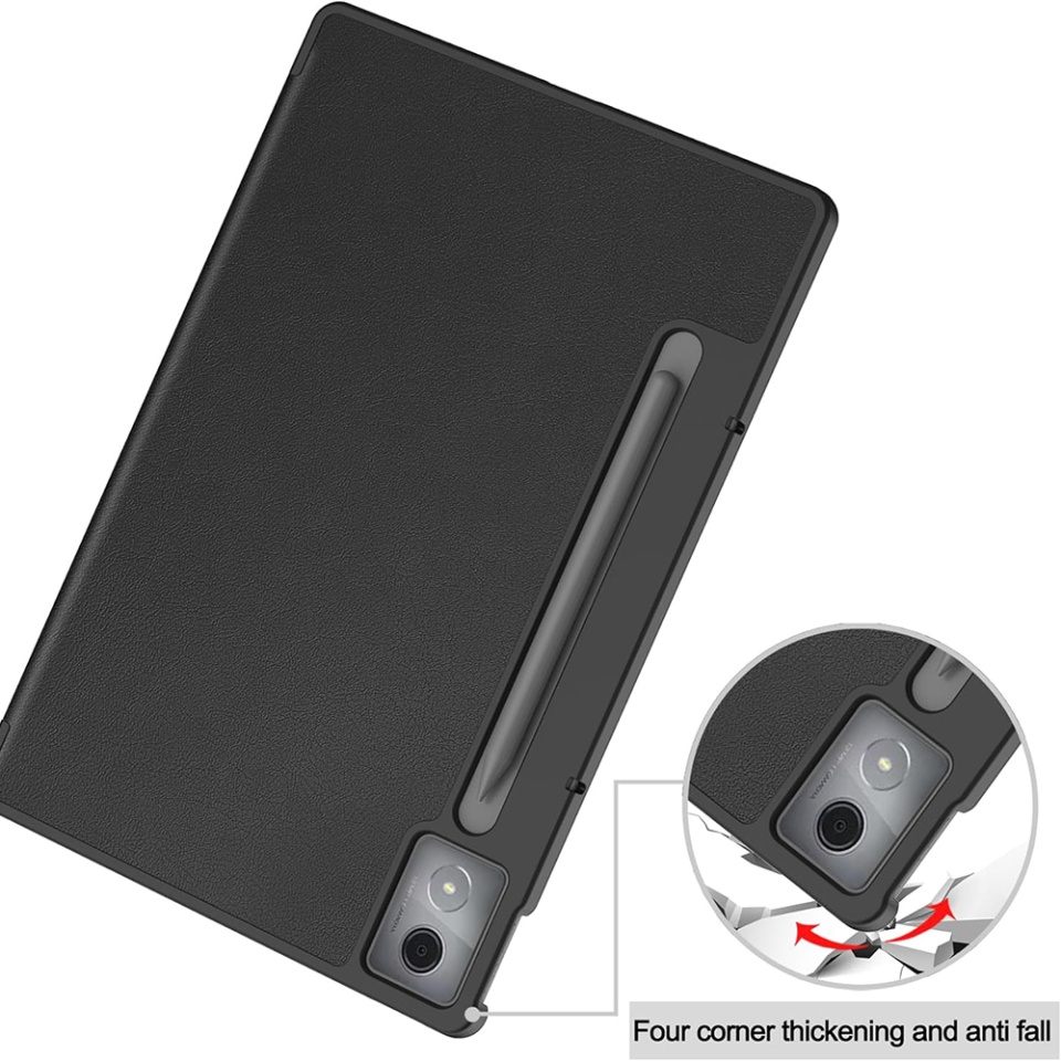 Husa tableta pentru Lenovo Idea Tab Pro 12.7 (2025), SKYDDAR INNOVATION, cu suport Multi-Unghi si functie Sleep/Wake, FoldPro, Negru, set cu sticker - 2 | YEO