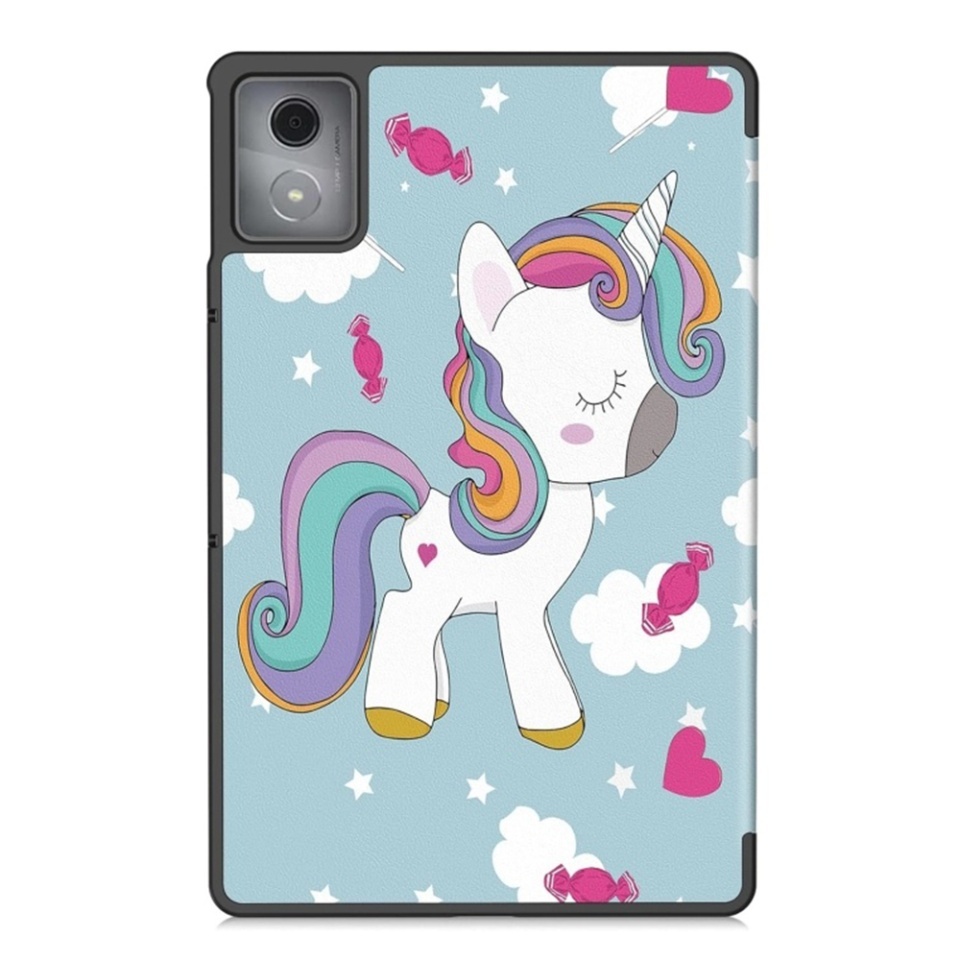 Husa tableta pentru Lenovo Tab K11 Plus, SKYDDAR INNOVATION, cu suport Multi-Unghi si functie Sleep/Wake, FoldPro, Unicorn, set cu sticker - 1 | YEO