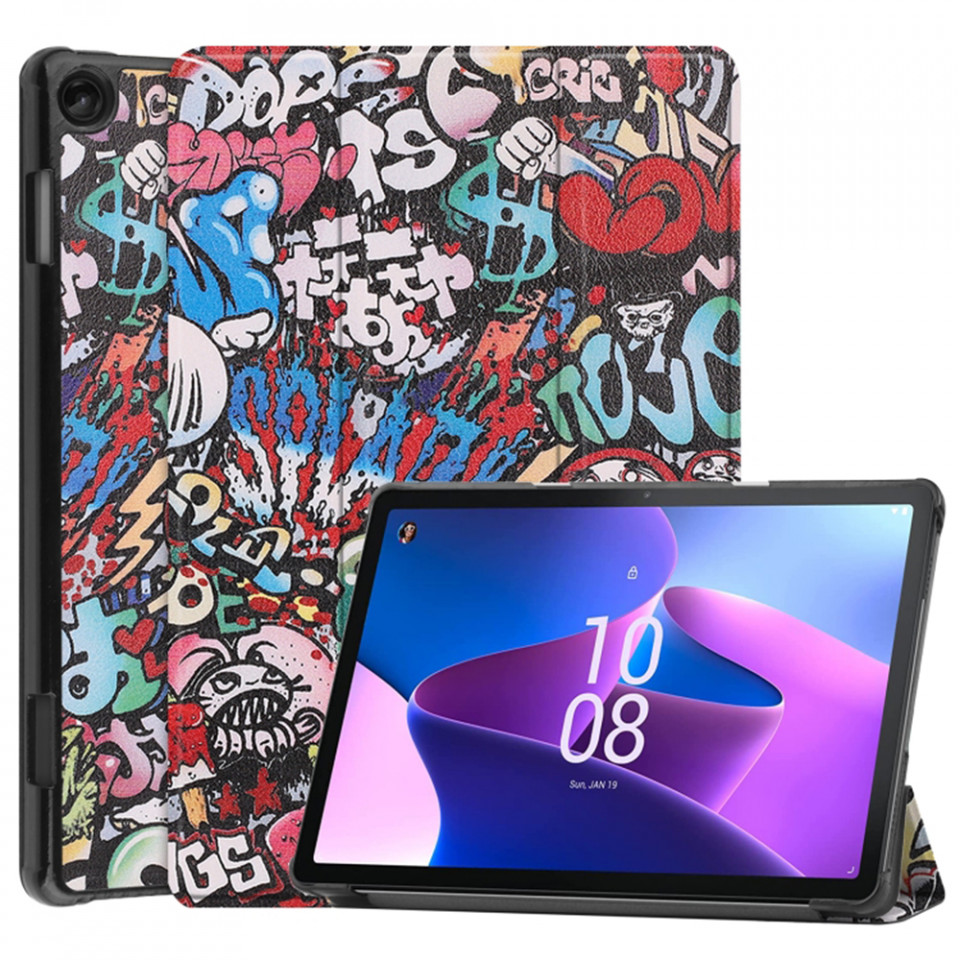 Husa tableta pentru Lenovo Tab M10 3rd Gen (TB328FU/TB328XU) cu suport Multi-Unghi și functie Sleep/Wake , SKYDDAR FoldVision Colour - Urban vibe