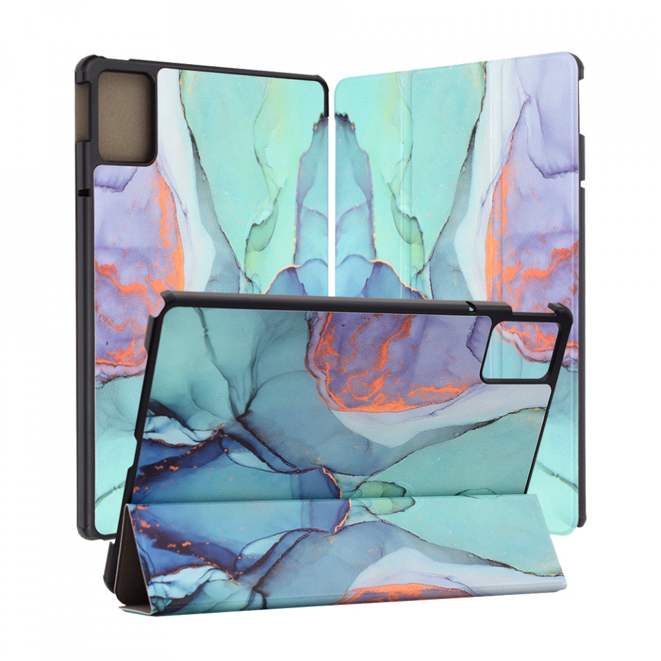 Husa tableta pentru Lenovo Tab M11 cu suport Multi-Unghi și functie Sleep/Wake , SKYDDAR FoldVision Colour - Green time