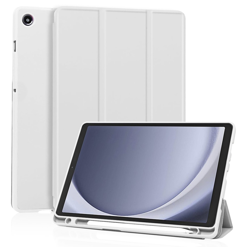 Husa tableta pentru Samsung Galaxy Tab A9 cu suport cu 2 Unghiuri și functie Sleep/Wake, SKDR OfficeMate - Gri