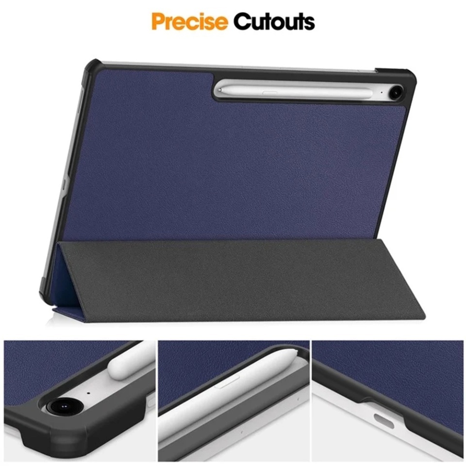 Husa tableta pentru Samsung Galaxy Tab S10 FE Plus, SKYDDAR INNOVATION, cu suport Multi-Unghi si functie Sleep/Wake, FoldPro, Rosu, set cu sticker - 3 | YEO