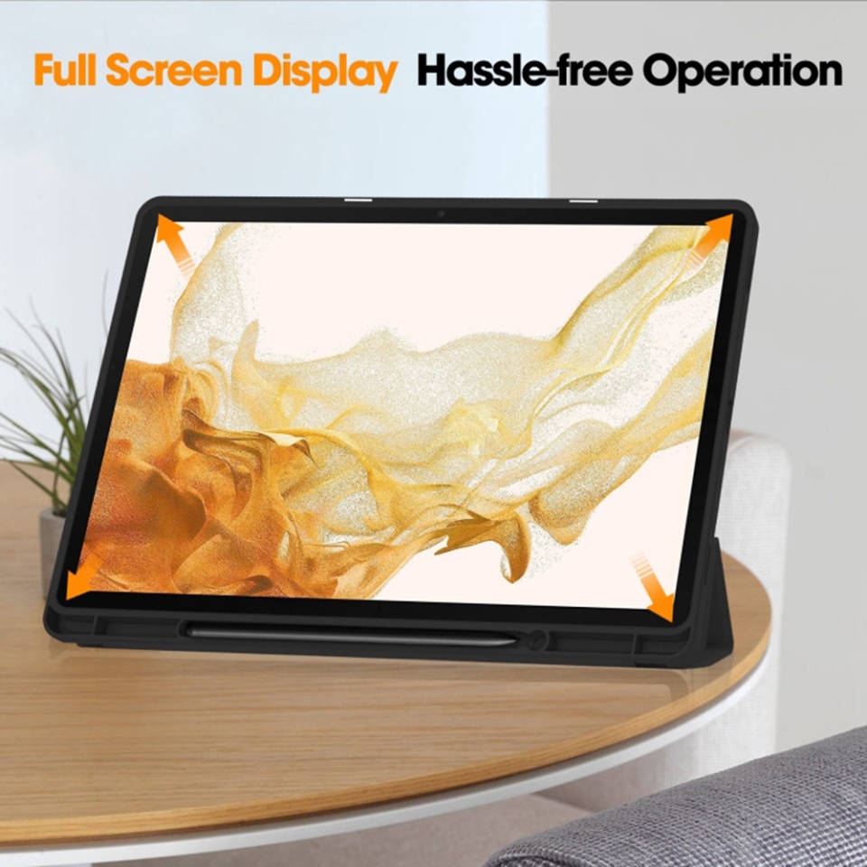 Husa tableta pentru Samsung Galaxy Tab S7 / S8 cu suport cu 2 Unghiuri și functie Sleep/Wake, SKDR OfficeMate - Negru - 3 | YEO