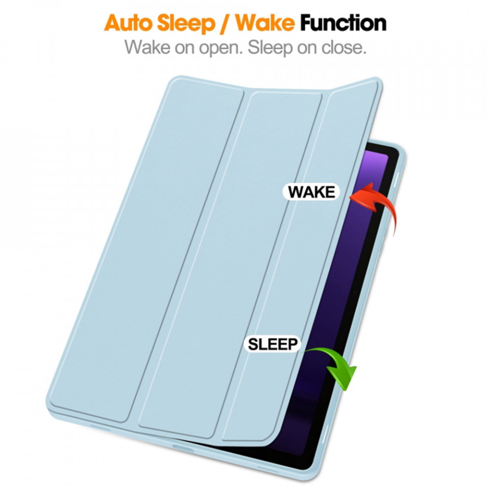 Husa tableta pentru Samsung Galaxy Tab S9 FE cu suport 2 Unghiuri și functie Sleep/Wake, SKDR OfficeMate - Bleu - 3 | YEO