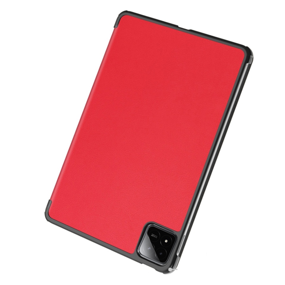 Husa tableta pentru Xiaomi Pad 6S Pro 12.4, SKYDDAR INNOVATION, cu suport Multi-Unghi si functie Sleep/Wake, FoldPro, Rosu, set cu sticker - 1 | YEO