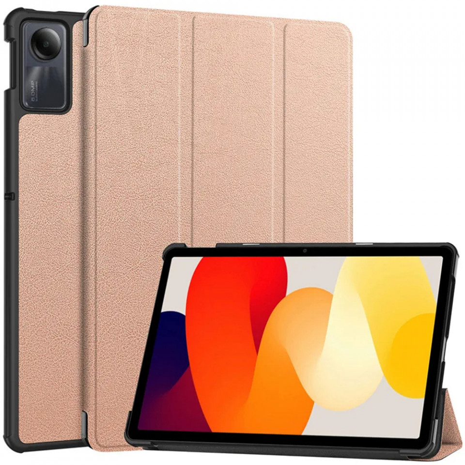 Husa tableta pentru Xiaomi Redmi Pad SE cu suport Multi-Unghi și functie Sleep/Wake , SKYDDAR FoldVision - Roz