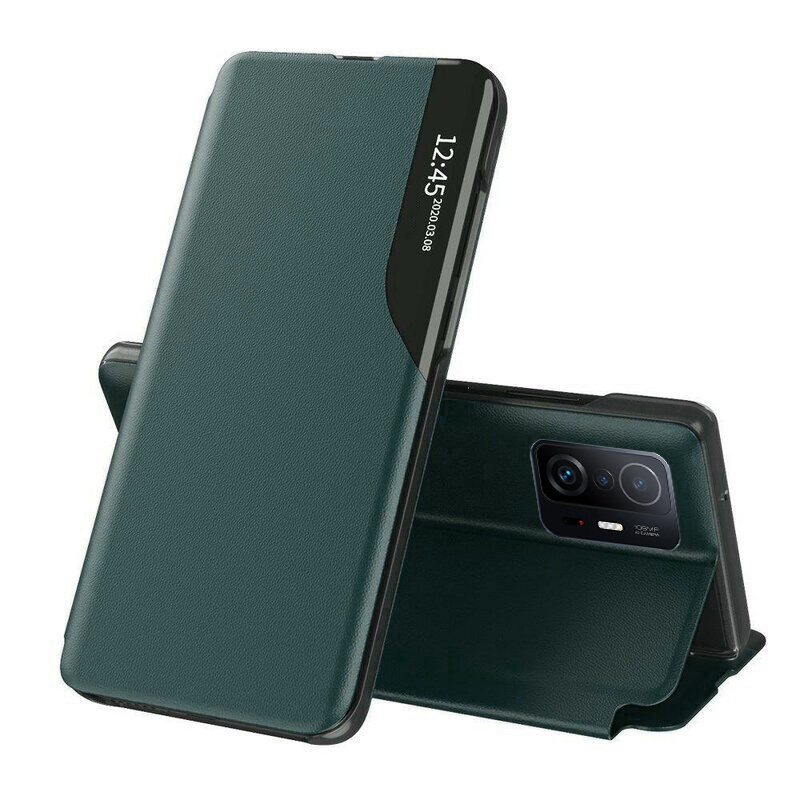 Husa Xiaomi 11T Pro tip carte, Techsuit eFold - Dark Green
