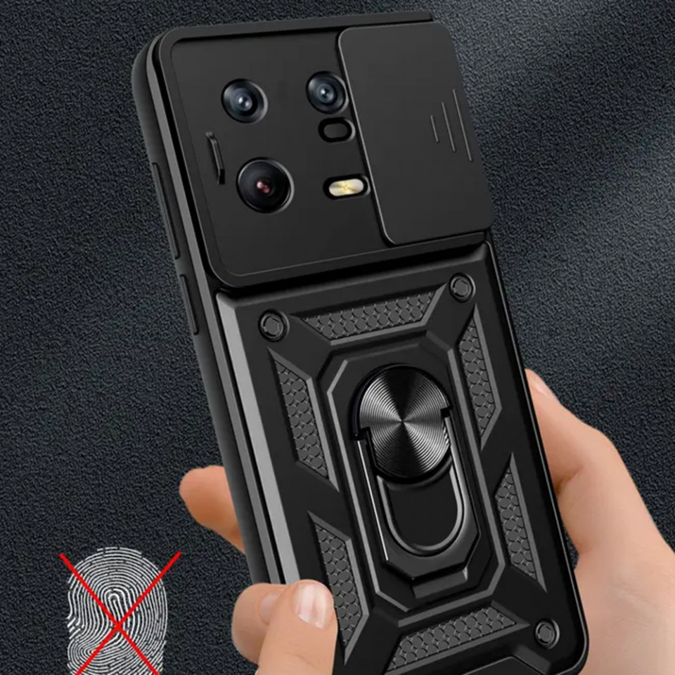 Husa Xiaomi 13 Pro cu inel magnetic, Techsuit CamShield - Negru - 2 | YEO