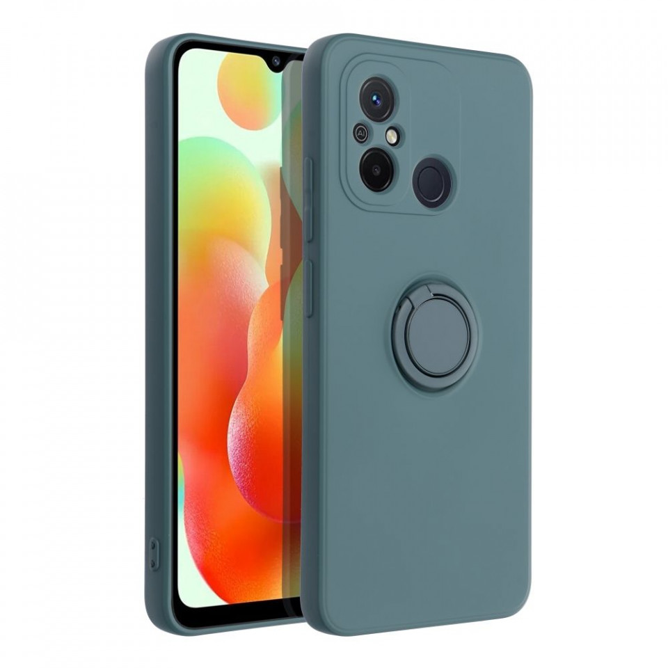 Husa Xiaomi Redmi 12C silicon cu inel, Skyddar Ring - Verde - 2 | YEO
