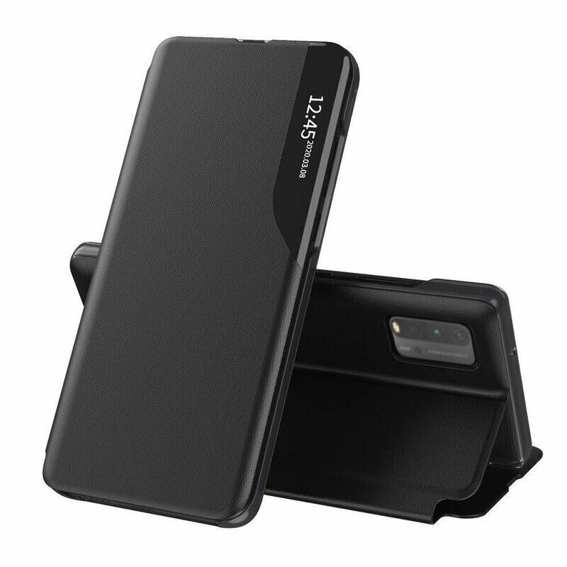 Husa Xiaomi Redmi 9T tip carte, Techsuit eFold - Negru