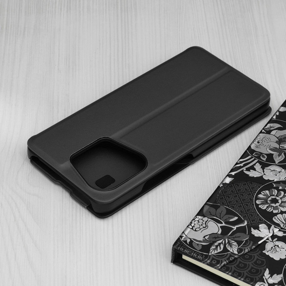 Husa Xiaomi Redmi Note 13 Pro 4G / Poco M6 Pro 4G tip carte, Skyddar Eco View Leather - Negru - 1 | YEO