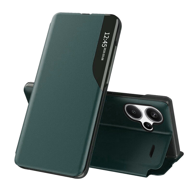 Husa Xiaomi Redmi Note 13 Pro+ 5G tip carte, Techsuit eFold - Verde