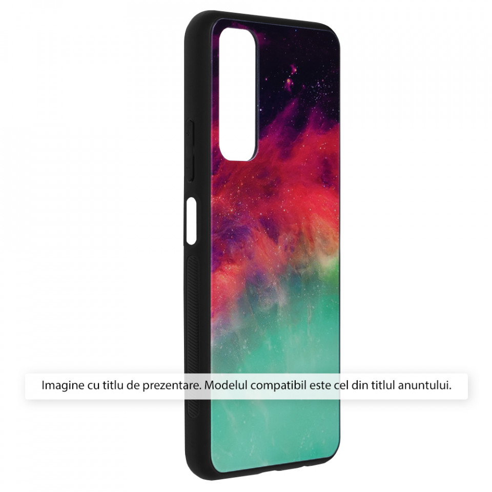 Husa Xiaomi Redmi Note 13 Pro cu sticla securizata, Techsuit Glaze - Fiery Ocean