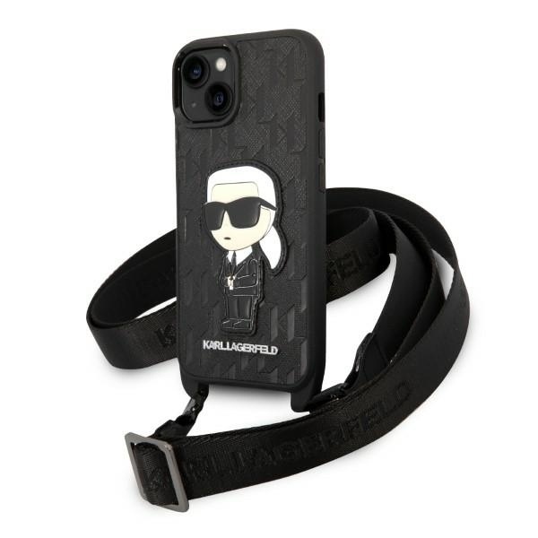 Huse pentru iPhone 14 Plus, Karl Lagerfeld, Hardcase Monogram, Alb