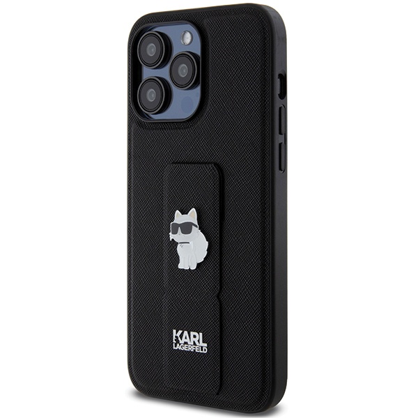 Huse pentru iPhone 14 Pro Max, Karl Lagerfeld, Saffiano Gripstand, Negru - 2 | YEO