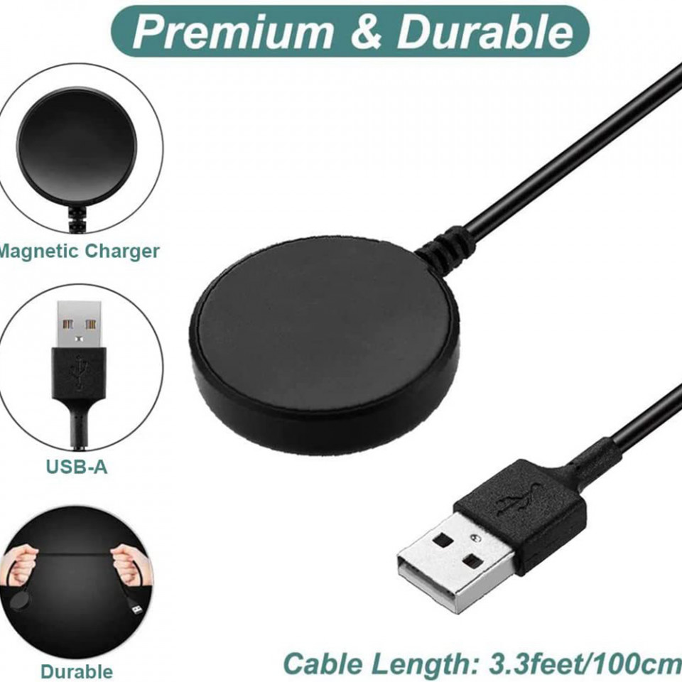 Incarcator pentru Samsung Watch, USB, 2.5W, Carcasa PC - Techsuit (TSC11) - Black - 3 | YEO