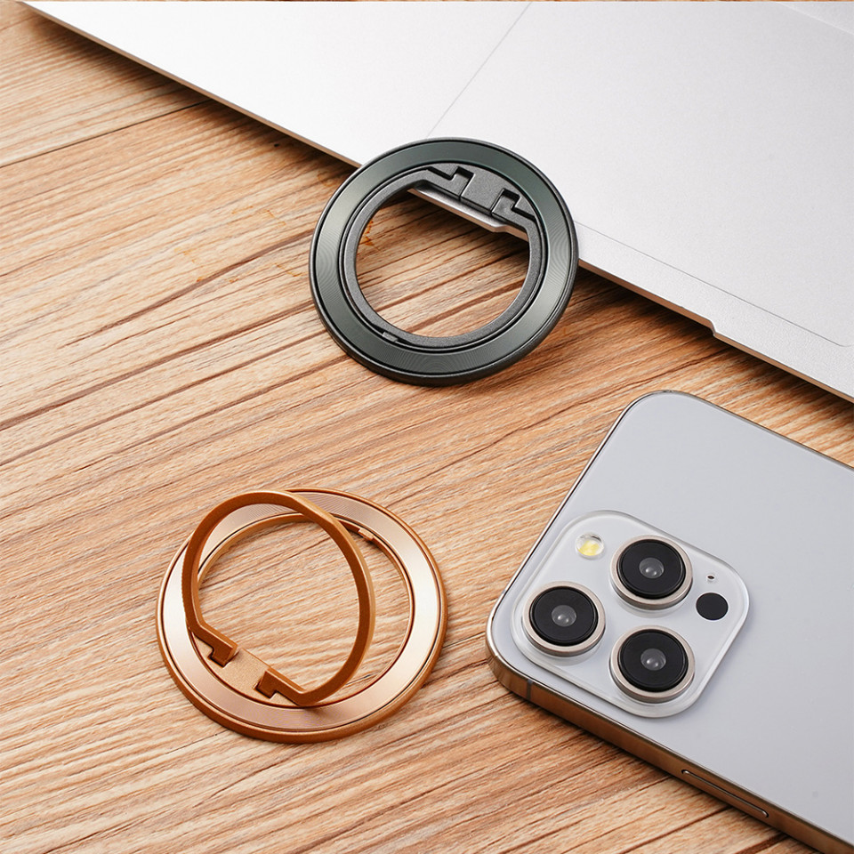 Inel rotativ MagSafe 360° pentru iPhone 12/13/14/15 Pro & Pro Max si huse cu MagSafe - Auriu - 1 | YEO