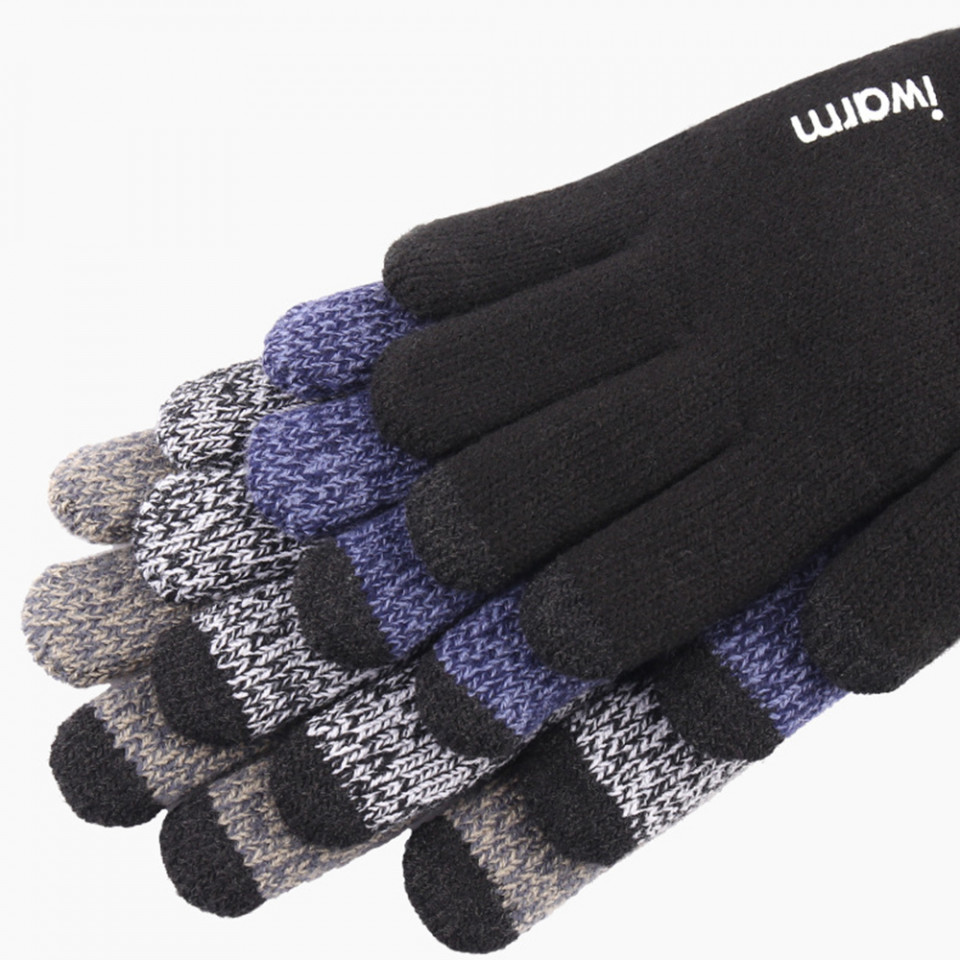 Manusi Tocuhscreen din lana, unisex, iWarm ST0005 - Gri - 4 | YEO