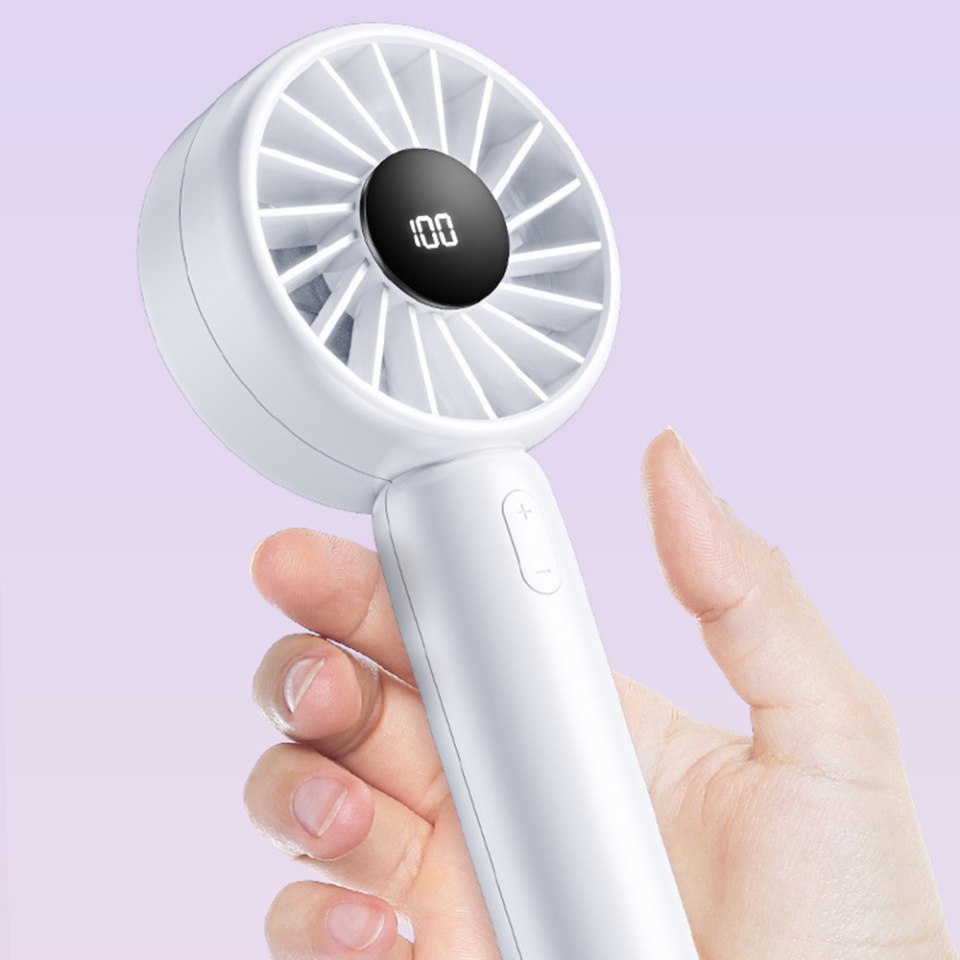 Mini Ventilator Portabil, CT-110, 5 Viteze, USB-C, Compact si Usor, set cu sticker, Verde - 1 | YEO