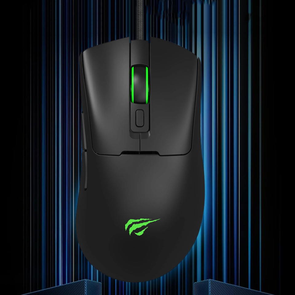 Mouse gaming, 800–12000 DPI, USB, 1.6m, 5V, Havit MS966, Negru - 1 | YEO