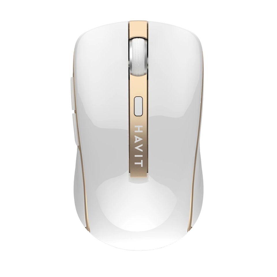 Mouse Wireless Havit MS951GT, 2.4GHz, 1600 DPI, Alb;auriu